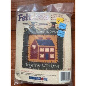 Dimensions Applique Feltworks This Home Is Sewn Kit - New